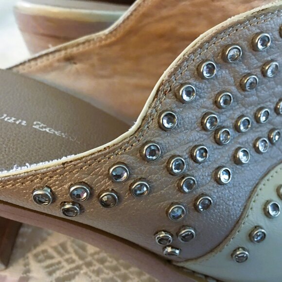 Kathy Van Zeeland Mules/Boots Studded Western Size 9 - Picture 5 of 6